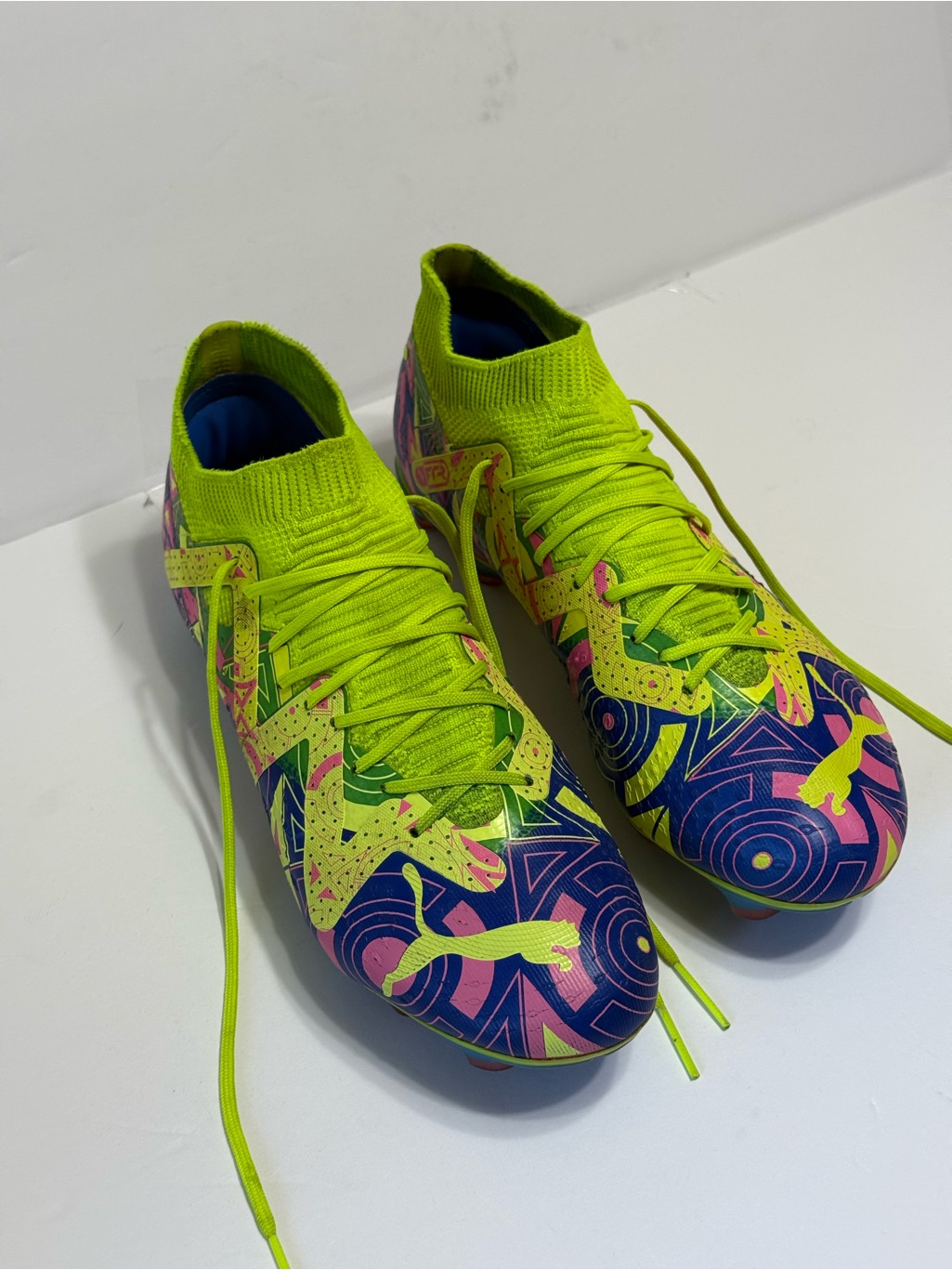 Puma Future Z Neon Green Multi Soccer Cleats Sz 7.5
